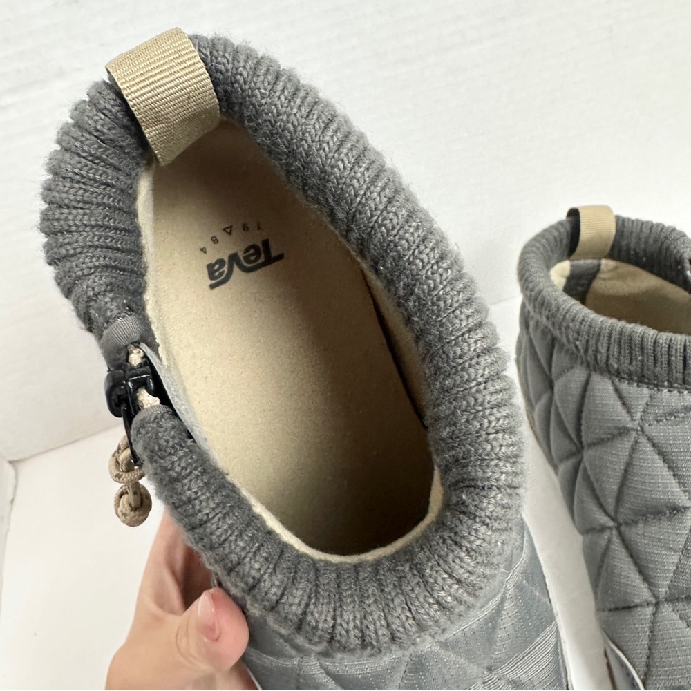 Teva ReEMBER Mid Slip-On Quilted Outdoor Bootie in Gray Mens Size 7 - Picture 6 of 11